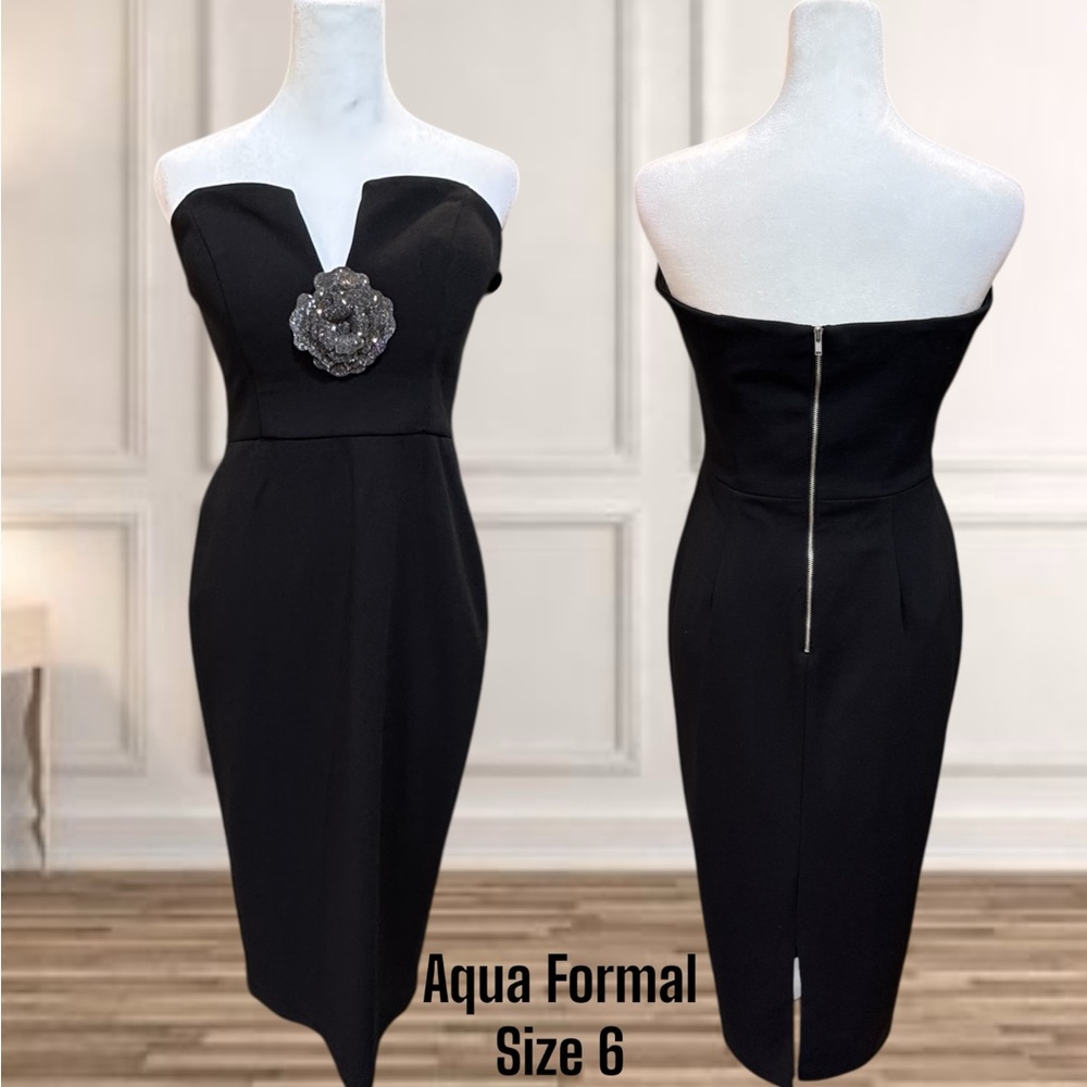 Elegant Black Strapless Dress
